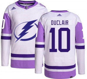 Adult Authentic Tampa Bay Lightning Anthony Duclair Hockey Fights Cancer Official Adidas Jersey