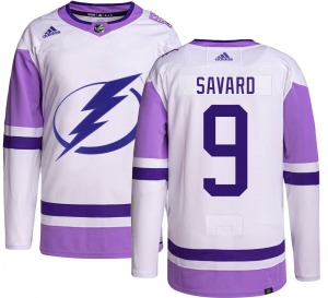 Adult Authentic Tampa Bay Lightning Denis Savard Hockey Fights Cancer Official Adidas Jersey