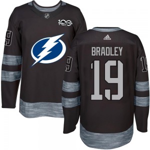 Youth Authentic Tampa Bay Lightning Brian Bradley Black 1917-2017 100th Anniversary Official Jersey