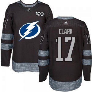 Youth Authentic Tampa Bay Lightning Wendel Clark Black 1917-2017 100th Anniversary Official Jersey