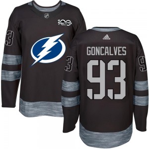 Youth Authentic Tampa Bay Lightning Gage Goncalves Black 1917-2017 100th Anniversary Official Jersey