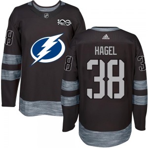 Youth Authentic Tampa Bay Lightning Brandon Hagel Black 1917-2017 100th Anniversary Official Jersey