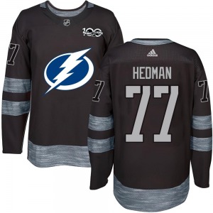 Youth Authentic Tampa Bay Lightning Victor Hedman Black 1917-2017 100th Anniversary Official Jersey