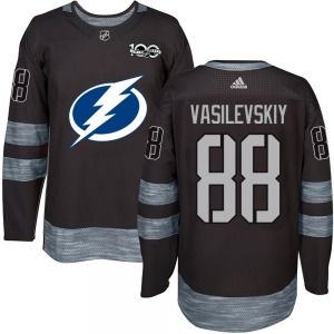 Youth Authentic Tampa Bay Lightning Andrei Vasilevskiy Black 1917-2017 100th Anniversary Official Jersey