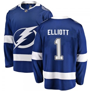 Adult Breakaway Tampa Bay Lightning Brian Elliott Blue Home Official Fanatics Branded Jersey