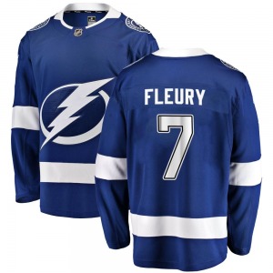 Adult Breakaway Tampa Bay Lightning Haydn Fleury Blue Home Official Fanatics Branded Jersey