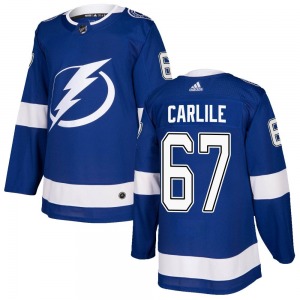 Adult Authentic Tampa Bay Lightning Declan Carlile Blue Home Official Adidas Jersey