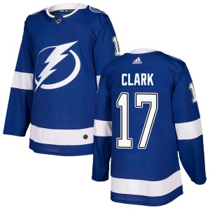 Adult Authentic Tampa Bay Lightning Wendel Clark Blue Home Official Adidas Jersey
