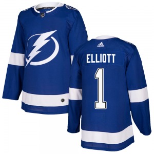 Adult Authentic Tampa Bay Lightning Brian Elliott Blue Home Official Adidas Jersey