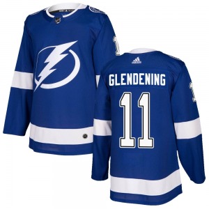 Adult Authentic Tampa Bay Lightning Luke Glendening Blue Home Official Adidas Jersey