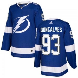 Adult Authentic Tampa Bay Lightning Gage Goncalves Blue Home Official Adidas Jersey