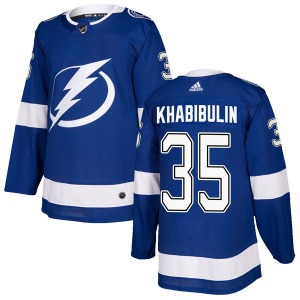 Adult Authentic Tampa Bay Lightning Nikolai Khabibulin Blue Home Official Adidas Jersey