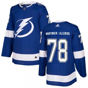 Adult Authentic Tampa Bay Lightning Emil Martinsen Lilleberg Blue Home Official Adidas Jersey