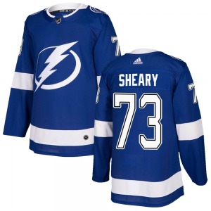 Adult Authentic Tampa Bay Lightning Conor Sheary Blue Home Official Adidas Jersey