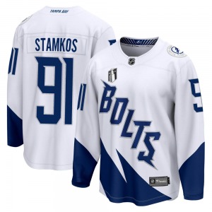 Youth Breakaway Tampa Bay Lightning Steven Stamkos White 2022 Stadium Series 2022 Stanley Cup Final Official Fanatics Branded Je