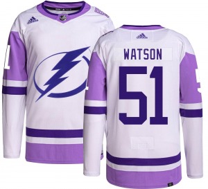 Youth Authentic Tampa Bay Lightning Austin Watson Hockey Fights Cancer Official Adidas Jersey