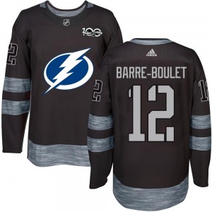 Adult Authentic Tampa Bay Lightning Alex Barre-Boulet Black 1917-2017 100th Anniversary Official Jersey