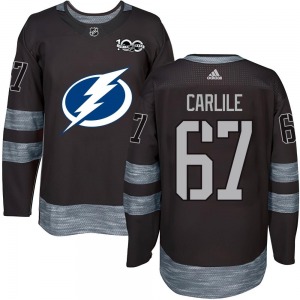 Adult Authentic Tampa Bay Lightning Declan Carlile Black 1917-2017 100th Anniversary Official Jersey