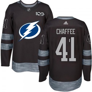 Adult Authentic Tampa Bay Lightning Mitchell Chaffee Black 1917-2017 100th Anniversary Official Jersey