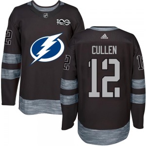 Adult Authentic Tampa Bay Lightning John Cullen Black 1917-2017 100th Anniversary Official Jersey
