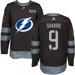 Adult Authentic Tampa Bay Lightning Denis Savard Black 1917-2017 100th Anniversary Official Jersey