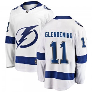 Youth Breakaway Tampa Bay Lightning Luke Glendening White Away Official Fanatics Branded Jersey