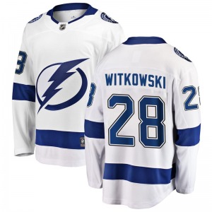 Youth Breakaway Tampa Bay Lightning Luke Witkowski White Away Official Fanatics Branded Jersey