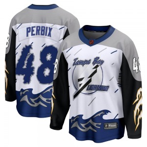 Adult Breakaway Tampa Bay Lightning Nick Perbix White Special Edition 2.0 Official Fanatics Branded Jersey