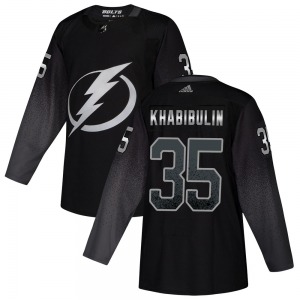 Adult Authentic Tampa Bay Lightning Nikolai Khabibulin Black Alternate Official Adidas Jersey