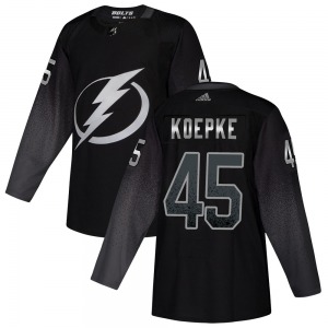 Adult Authentic Tampa Bay Lightning Cole Koepke Black Alternate Official Adidas Jersey