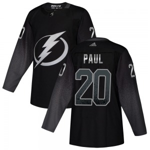 Adult Authentic Tampa Bay Lightning Nicholas Paul Black Alternate Official Adidas Jersey