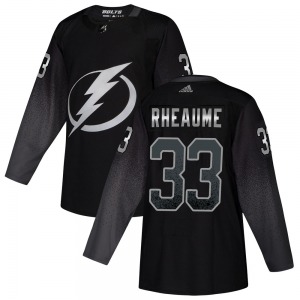 Adult Authentic Tampa Bay Lightning Manon Rheaume Black Alternate Official Adidas Jersey