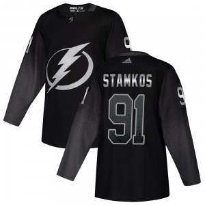 Adult Authentic Tampa Bay Lightning Steven Stamkos Black Alternate Official Adidas Jersey