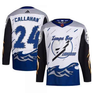 Adult Authentic Tampa Bay Lightning Ryan Callahan White Reverse Retro 2.0 Official Adidas Jersey