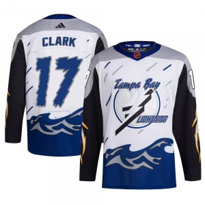 Adult Authentic Tampa Bay Lightning Wendel Clark White Reverse Retro 2.0 Official Adidas Jersey