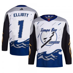 Adult Authentic Tampa Bay Lightning Brian Elliott White Reverse Retro 2.0 Official Adidas Jersey
