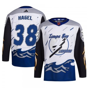 Adult Authentic Tampa Bay Lightning Brandon Hagel White Reverse Retro 2.0 Official Adidas Jersey