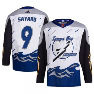 Adult Authentic Tampa Bay Lightning Denis Savard White Reverse Retro 2.0 Official Adidas Jersey