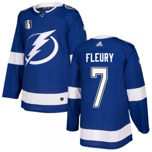 Youth Authentic Tampa Bay Lightning Haydn Fleury Blue Home 2022 Stanley Cup Final Official Adidas Jersey