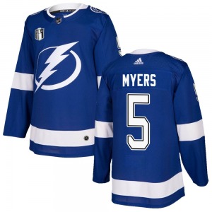 Youth Authentic Tampa Bay Lightning Philippe Myers Blue Home 2022 Stanley Cup Final Official Adidas Jersey