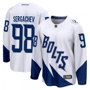 Adult Breakaway Tampa Bay Lightning Mikhail Sergachev White 2022 Stadium Series Official Fanatics Branded Jersey