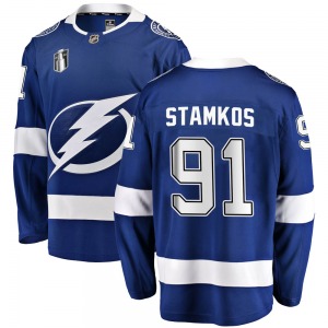 Adult Breakaway Tampa Bay Lightning Steven Stamkos Blue Home 2022 Stanley Cup Final Official Fanatics Branded Jersey