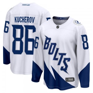 Youth Breakaway Tampa Bay Lightning Nikita Kucherov White 2022 Stadium Series Official Fanatics Branded Jersey