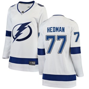 Women's Breakaway Tampa Bay Lightning Victor Hedman White Away Official Fanatics Branded Jersey