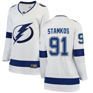 Women's Breakaway Tampa Bay Lightning Steven Stamkos White Away Official Fanatics Branded Jersey