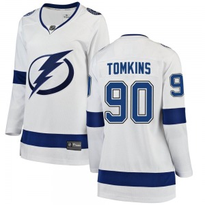 Women's Breakaway Tampa Bay Lightning Matt Tomkins White Away Official Fanatics Branded Jersey