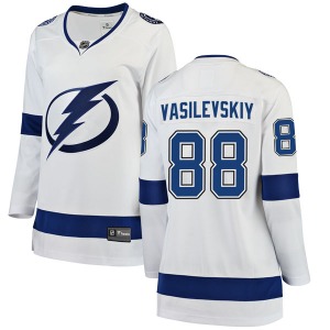 Women's Breakaway Tampa Bay Lightning Andrei Vasilevskiy White Away Official Fanatics Branded Jersey