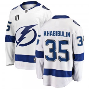 Youth Breakaway Tampa Bay Lightning Nikolai Khabibulin White Away 2022 Stanley Cup Final Official Fanatics Branded Jersey