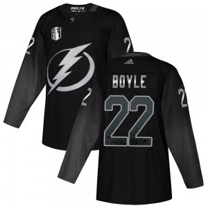 Youth Authentic Tampa Bay Lightning Dan Boyle Black Alternate 2022 Stanley Cup Final Official Adidas Jersey
