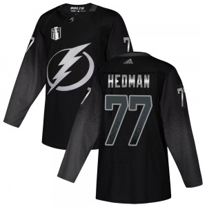 Adult Authentic Tampa Bay Lightning Victor Hedman Black Alternate 2022 Stanley Cup Final Official Adidas Jersey